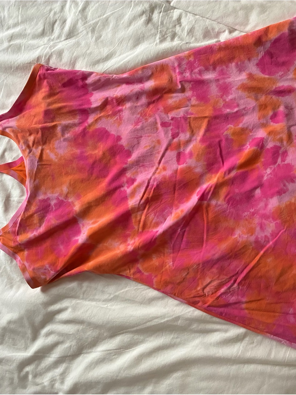 Outdoor Voices Pink & Orange Tie-Dye Racerback Mini Dress